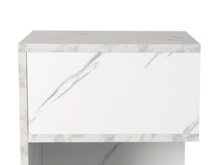 Levede 1xBedside Tables Drawers Side White-1864184439186264069