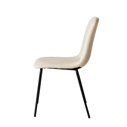 Levede Stackable Dining Chairs Kitchen Beige-1973194080162811909