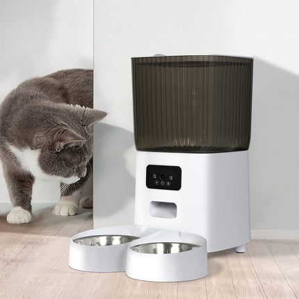 PaWz 5L Auto Pet Feeder Automatic Camera Wi-Fi White-1973193690939789318