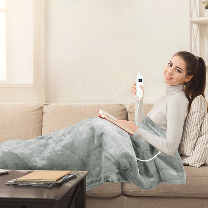 DreamZ Electric Throw Blanket Heated Timer Bedding Washable Warm Winter Plush GY-1954802344130646023