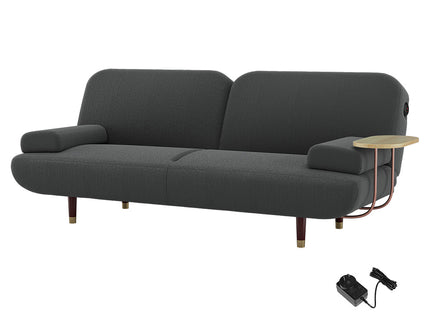 LEVEDE  CONVERTIBLE SOFABED WITH USB CHARGE AND SIDE TABLE-1910112208151515136