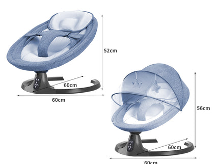 BoPeep Baby Swing Cradle Rocker Bed Blue-1831592615716458498