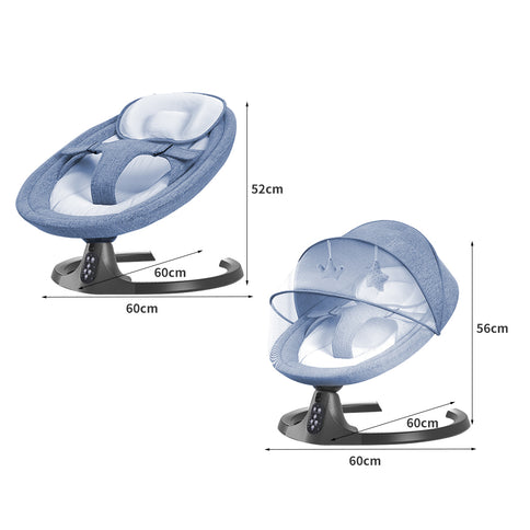 BoPeep Baby Swing Cradle Rocker Bed Blue-1831592615716458498
