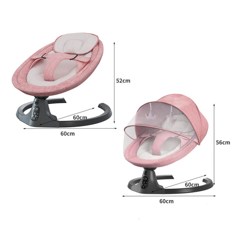 BoPeep Baby Swing Cradle Rocker Bed Pink-1831592584938655746