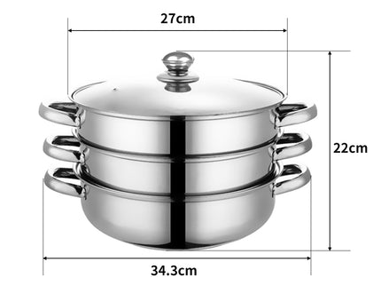TOQUE Stainless Steel Steamer Meat Vegetable-1886651046445584386