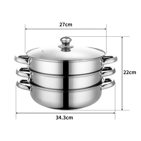 TOQUE Stainless Steel Steamer Meat Vegetable-1886651046445584386