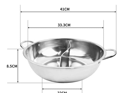TOQUE 34cm Stainless Steel Twin Mandarin-1864184350564814850