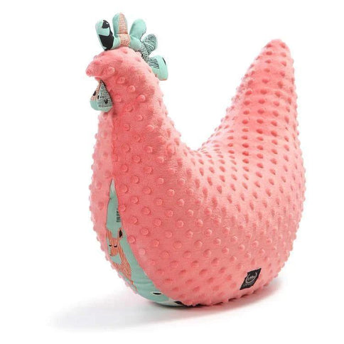 La Millou Hen Pillow - Large - Coral-1875027397124952064