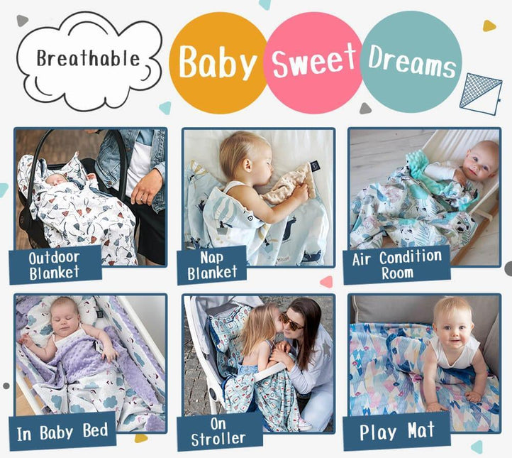 La Millou Light Blanket Large 110*140cm JUNGLE SWAN | Green-1973194230495055874