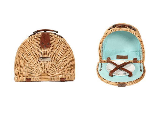 Little Dayz Boutique  Semi Round Picnic Basket-1875027390237904897
