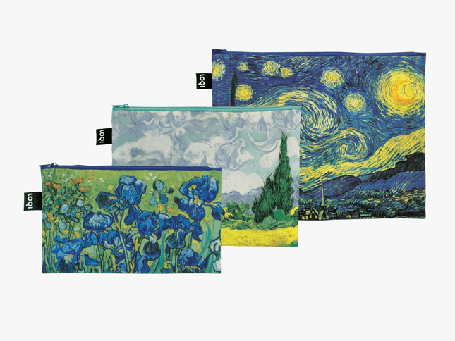 LOQI Van Gogh Zip Pockets Set of 3-1875027467757031424
