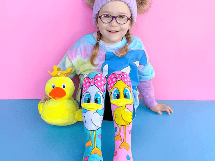 MADMIA Fluffy Duck Socks With Bill Toddler Ages 3 - 5-1875027467618619396