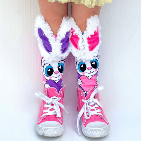 MADMIA Funny Bunny Socks With Ears Toddler Ages 3 - 5-1875027476133056514