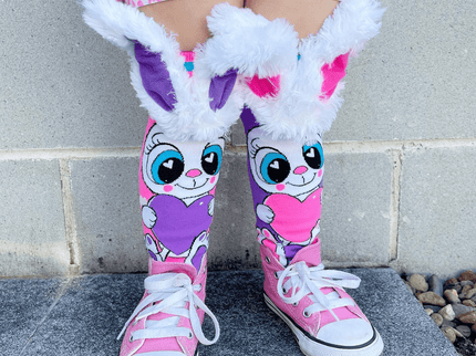 MADMIA Funny Bunny Socks With Ears Toddler Ages 3 - 5-1875027476133056516