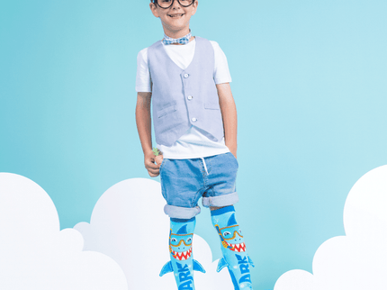 MADMIA Shark Socks With Spikes Toddler Ages 3 - 5-1875027464011517955