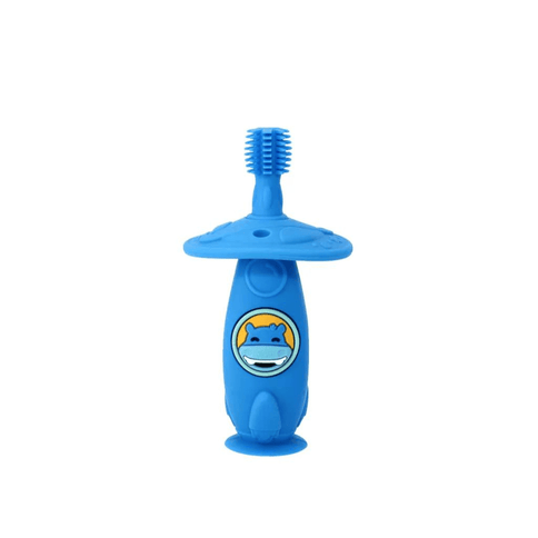Marcus & Marcus -12M+ Self Training 360' Toothbrushes Lucas the Hippo- Blue-1875027466465185792