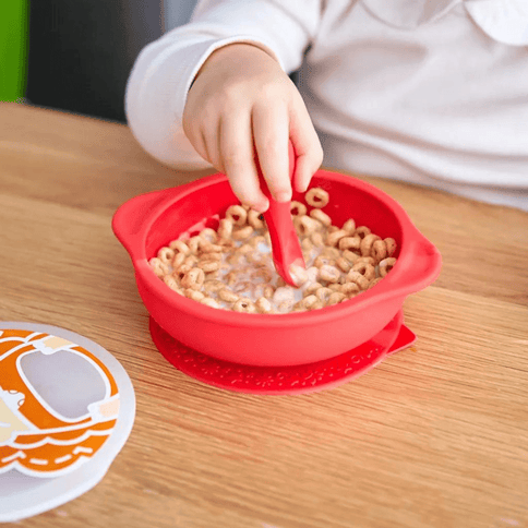 Marcus & Marcus- Palm Grasp Self Feeding Spoon Lucas the Hippo- Blue-1875027522668859393