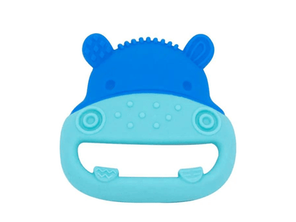 Marcus & Marcus- Sensory Silicone Teether Lucas the Hippo- Blue-1875027516218019840