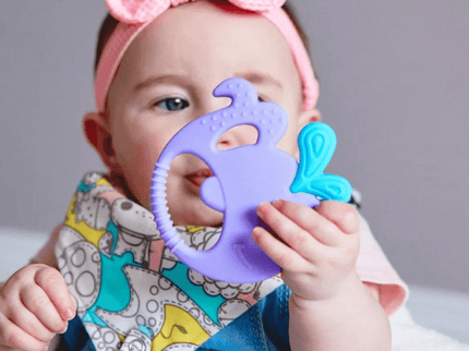 Marcus & Marcus- Sensory Silicone Teether Ollie the Elephant green-1875027516364820485