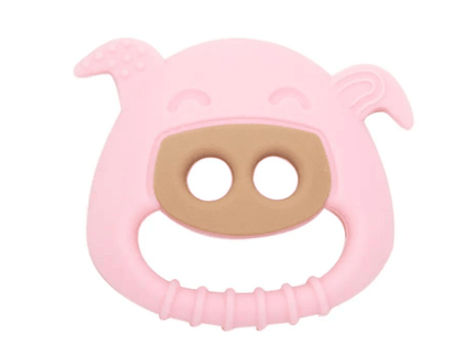 Marcus & Marcus- Sensory Silicone Teether Pocky the Pig-Pink-1875027517371453440