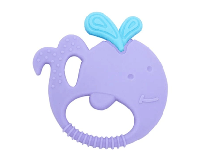 Marcus & Marcus- Sensory Silicone Teether Willo the Whale-Purple-1875027417513463808