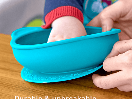 Marcus & Marcus - Sunction Bowl with Lid Lucas the Hippo- Blue-1875027468444897284