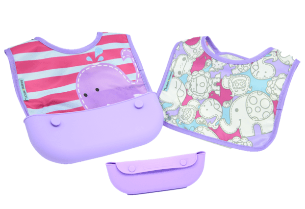 Marcus & Marcus - travel bib Willo the Whale-Purple-1875027426824818688