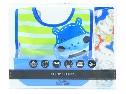 Marcus & Marcus - travel bib Willo the Whale-Purple-1875027426824818689