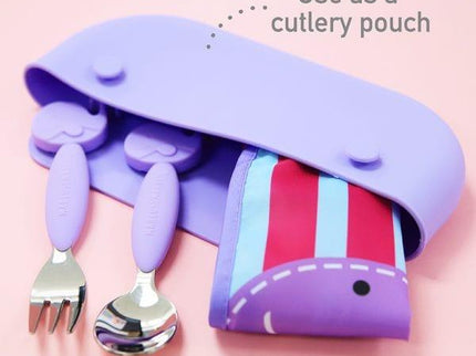 Marcus & Marcus - travel bib Willo the Whale-Purple-1875027426824818692