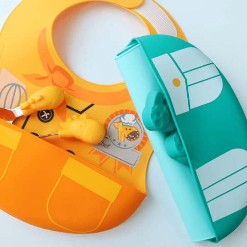 Marcus & Marcus -Wide Coverage Creative Toddler Bibs Ollie green-1875027445397196802