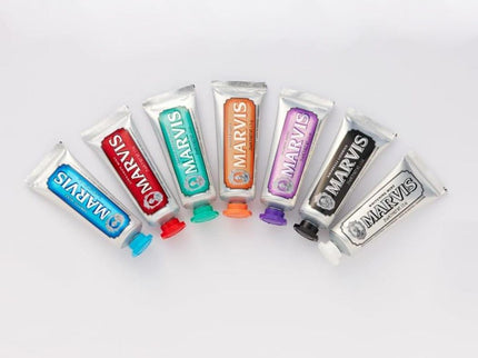 Marvis Seven Flavour Toothpaste Gift Set Clear Outer 7 x 25ml-1875027542537277442