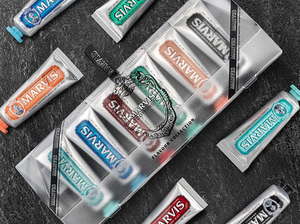 Marvis Seven Flavour Toothpaste Gift Set Clear Outer 7 x 25ml-1875027542537277443