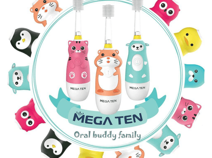 MEGA TEN 360-Degree Kids Electric Toothbrush with LED Light 1-4 Yrs Monkey-1875027403600957449