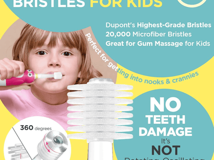 MEGA TEN 360-Degree Kids Electric Toothbrush with LED Light 1-4 Yrs Monkey-1875027403600957442