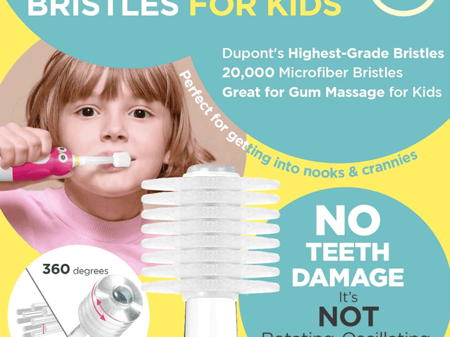 MEGA TEN 360-Degree Kids Electric Toothbrush with LED Light 1-4 Yrs Monkey-1973194100316442626