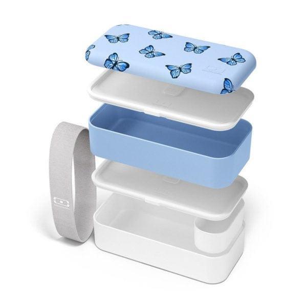 Monbento Original Graphic 1L Lunch Bento Box- Blue Butterfly Blue Butterfly-1973194125465489409