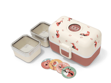 Monbento Tresor Graphic Kids's Bento Box- Cinnamon Fox Cinnamon Fox-1875027410882269186