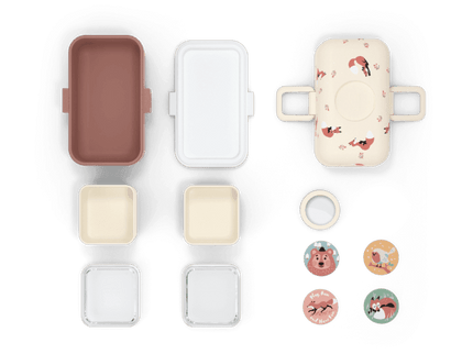 Monbento Tresor Graphic Kids's Bento Box- Cinnamon Fox Cinnamon Fox-1875027410882269189