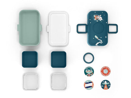 Monbento Tresor Graphic Kids's Bento Box- Cosmic Blue Cosmic Blue-1875027410601250818