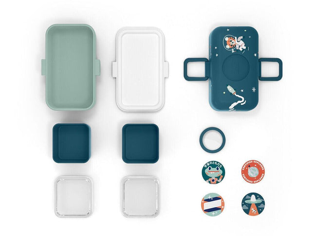 Monbento Tresor Graphic Kids's Bento Box- Cosmic Blue Cosmic Blue-1973194135703785474