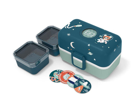 Monbento Tresor Graphic Kids's Bento Box- Cosmic Blue Cosmic Blue-1875027410601250820