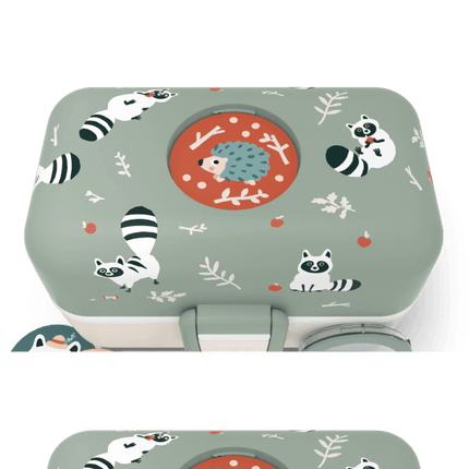 Monbento Tresor Graphic Kids's Bento Box- Green Raccoon Green Raccoon-1954803050564685827