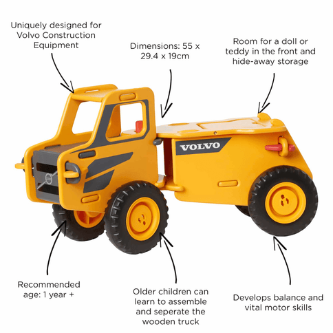 Moover Volvo Ride- On Truck- Yellow-1875027386744049666