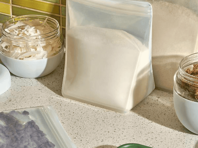 Porter Reusable Silicone Bag Stand Up 1.5l - Cream-1973194238405513218