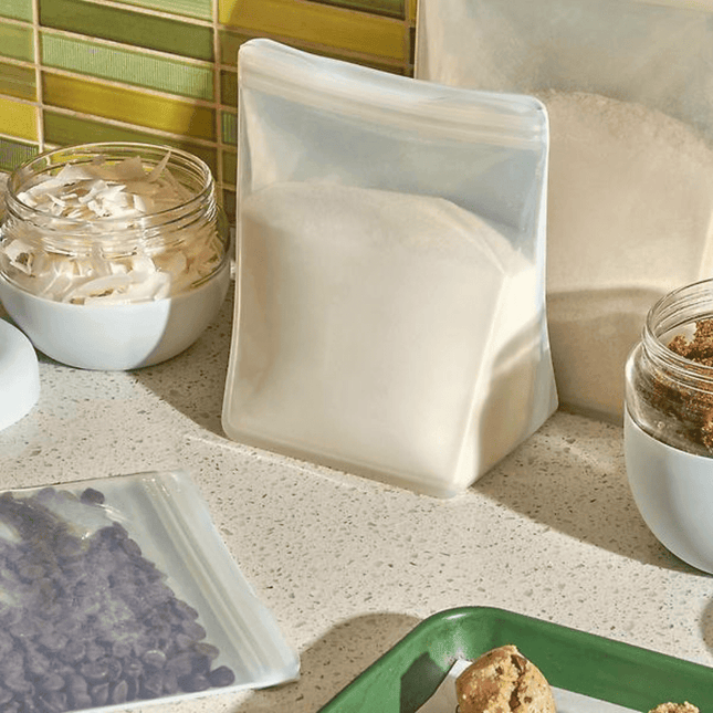 Porter Reusable Silicone Bag Stand Up 1.5l - Cream-1954803127190425602
