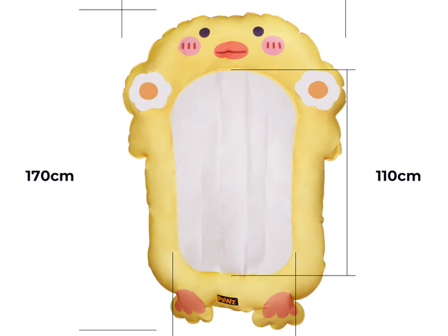 PaWz Pet Cooling Mat Dog Cat Human Size Yellow-1973193692156137474