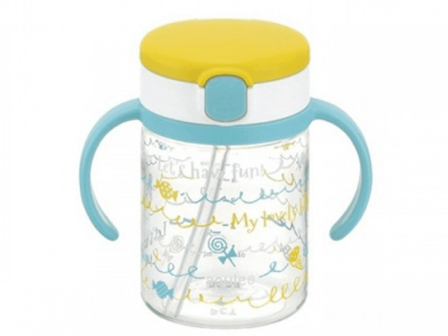 Richell - Aqulea Clear Straw Bottle Mug 200ml Yellow Candy-1875027469208260608