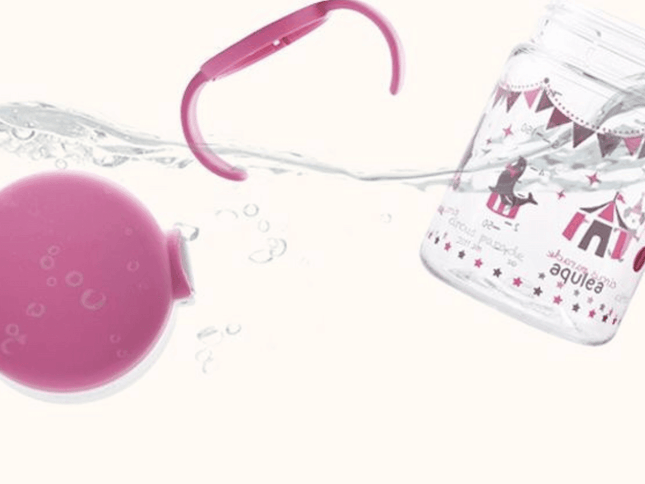 Richell - Aqulea Clear Straw Bottle Mug 200ml Pink Carousel-1875027469753520129