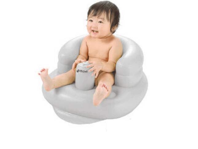 Richell Inflatable Soft Baby Chair Purple Purple-1973194127759773697