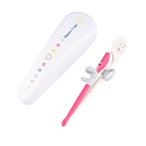 Richell Richell Training Chopsticks with Case Pink-1875027507300929536
